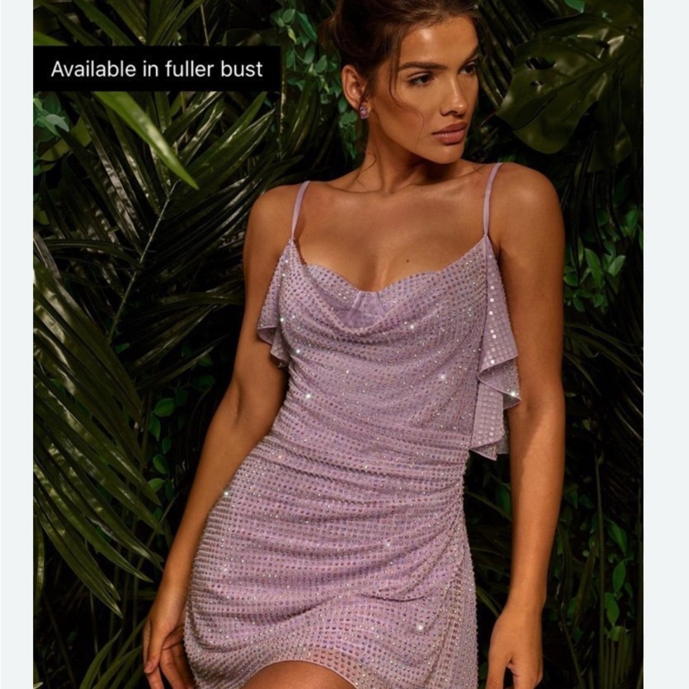 Oh Polly Lavender Sparkle Dress